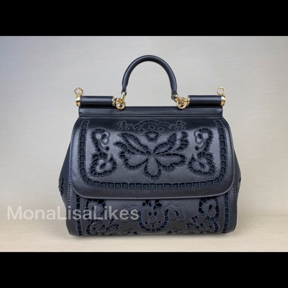 SOLD  DOLCE & GABBANA Laser Cut Medium Sicily bag
